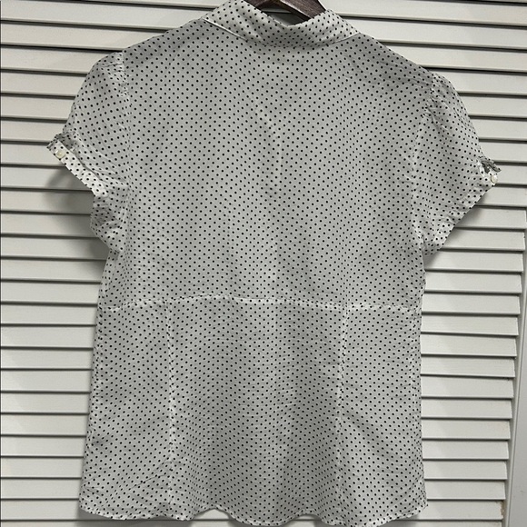 The Limited Black and White Polka Dot Short Sleeve Blouse - Picture 3 of 5